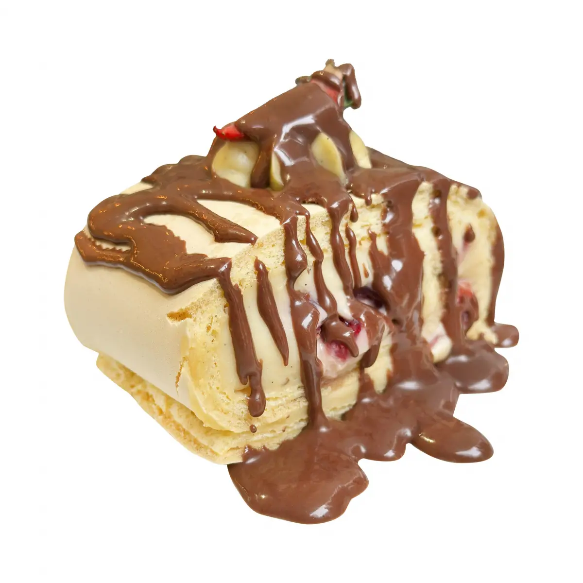 Çilekli Çikolatalı Rulo Pasta